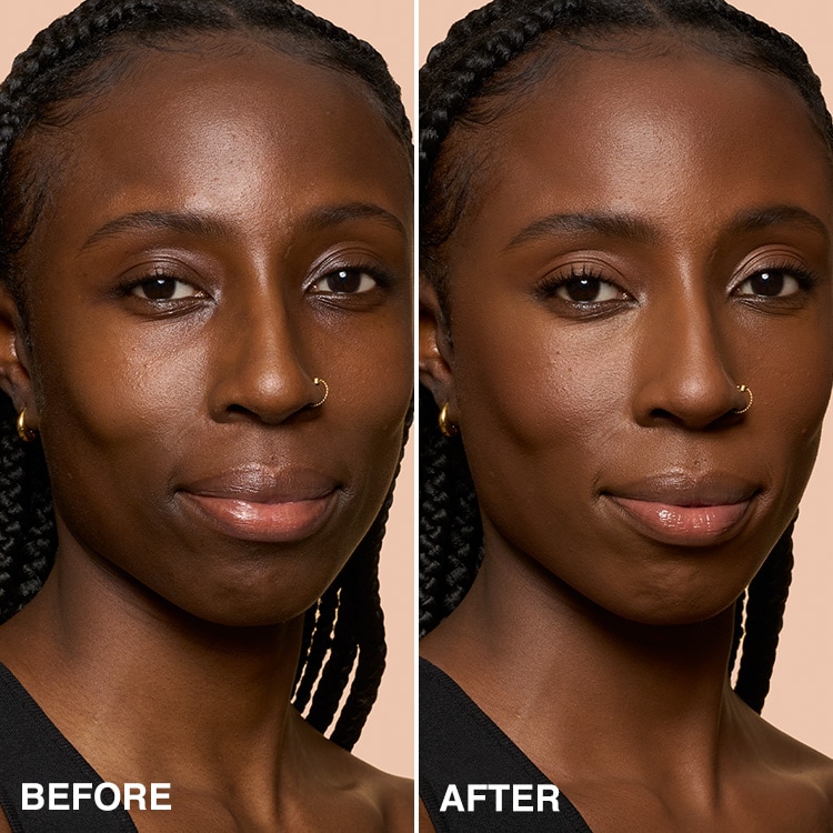 before and after model with foundation on