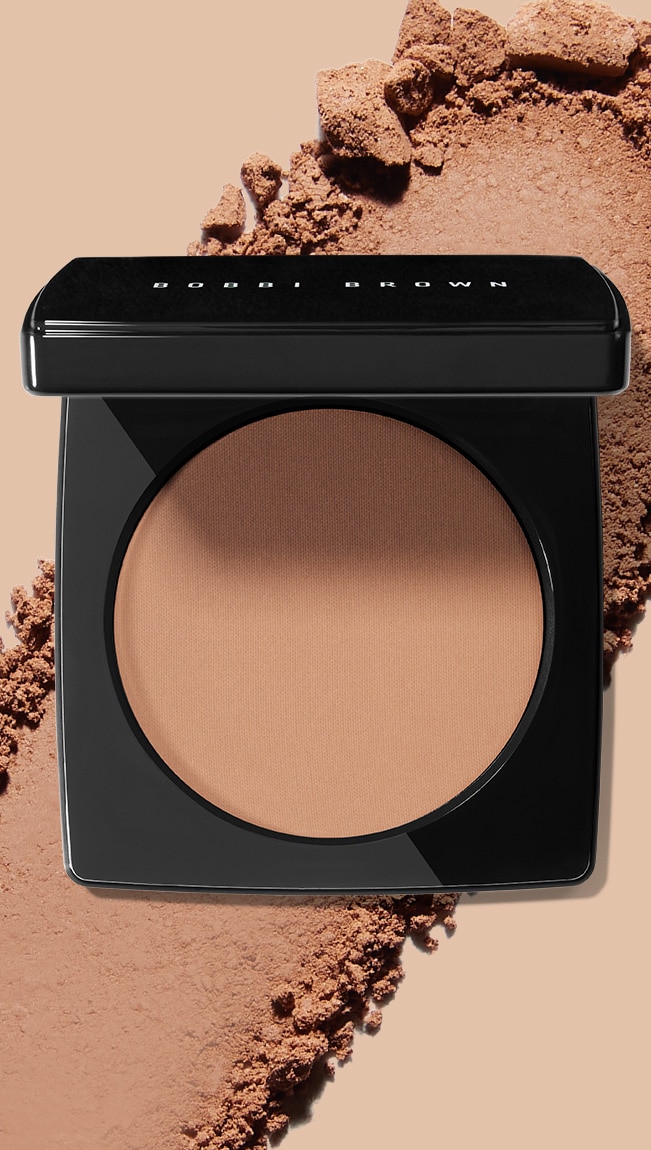 Close up of Bronzer with powder background