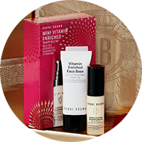 Bobbi Brown gift wrap red boxes and ribbon