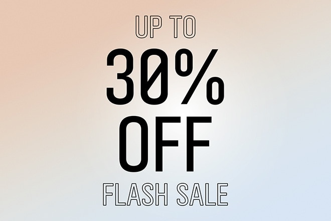 up to 30% off flash sale